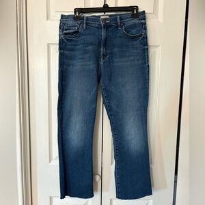 MOTHER The Insider Crop Step Fray Jeans 29